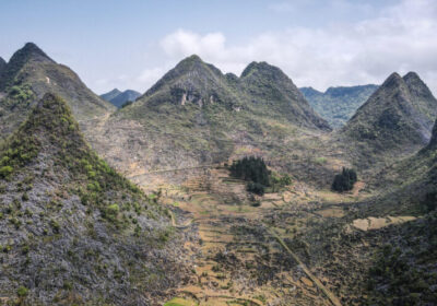 The aerial view of Ha Giang Province in Northern Vietnam