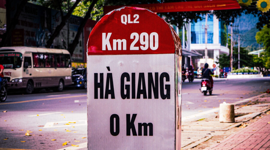 Zero milestone of Ha Giang loop, North Vietnam